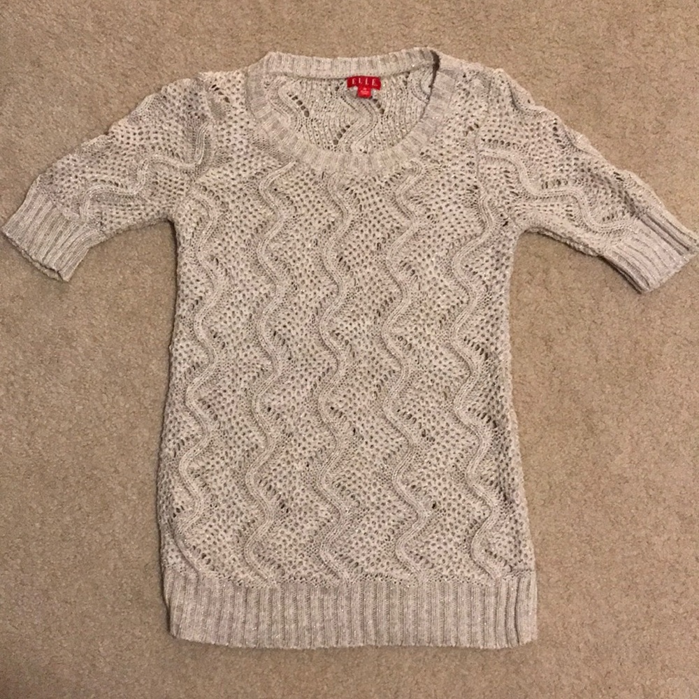 Elle woven sweater with sparkle